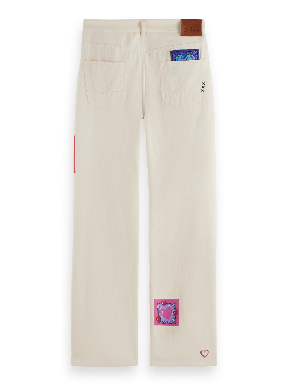 Scotch & Soda x Burton Morris Unisex Straight Leg Jeans | Ecru Love