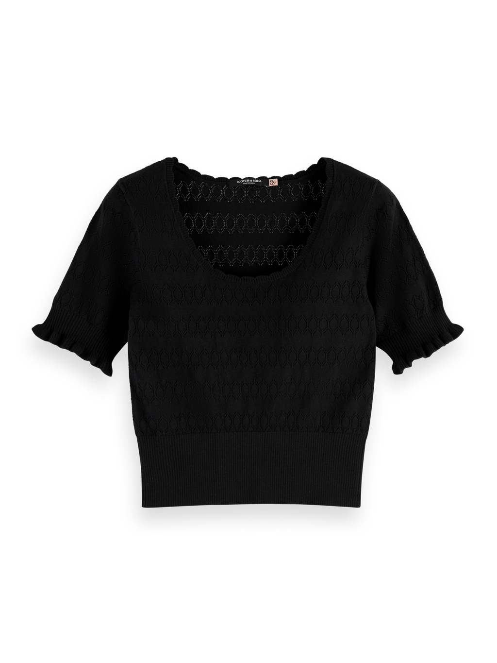 Pointelle Stitch Knit Top