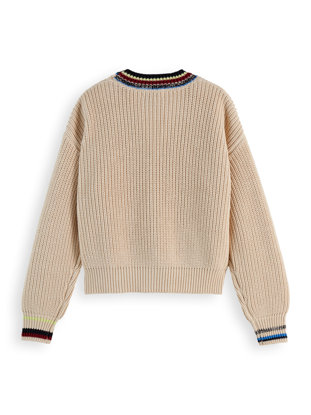 Relaxed Stripe Trim Cardigan