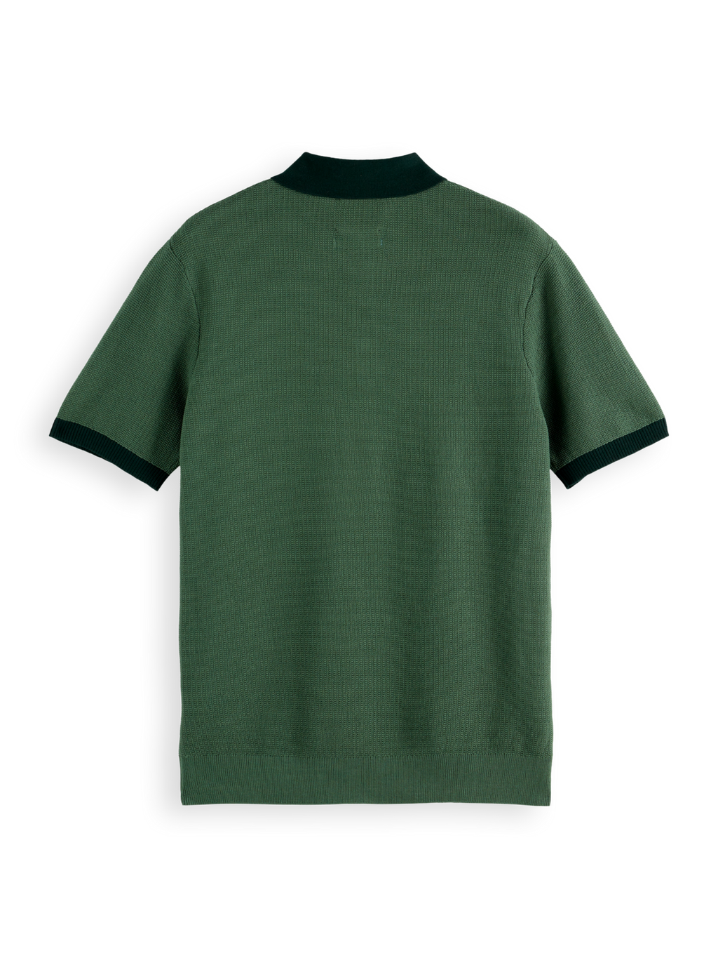 Structured Knit Contrast Polo