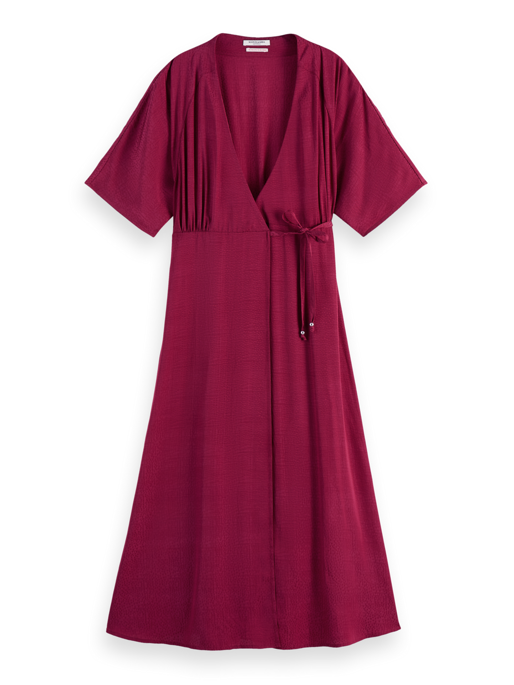 Jacquard Midi Wrap Dress