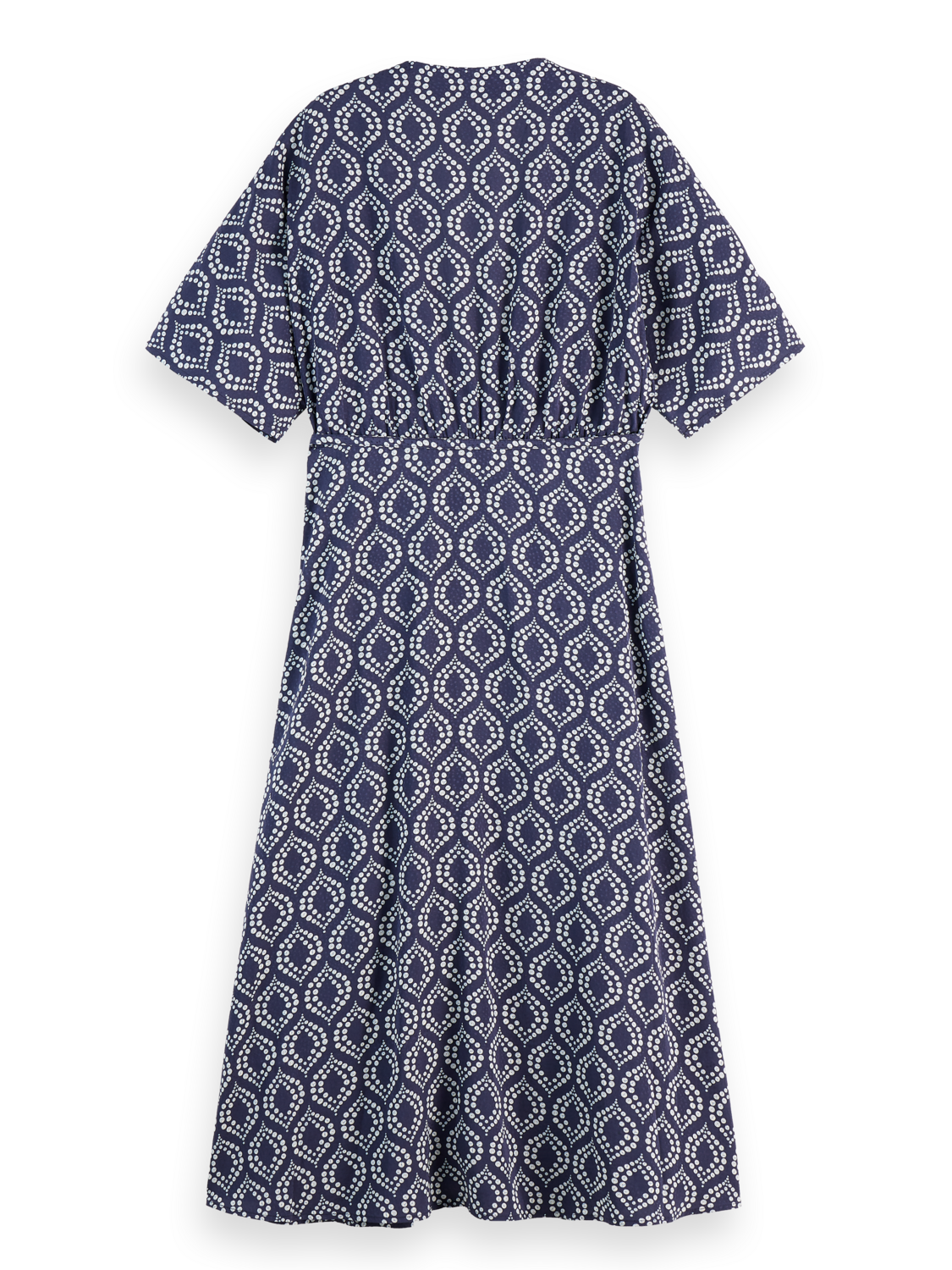 Jacquard Midi Wrap Dress