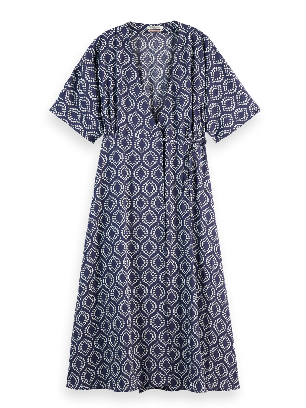Jacquard Midi Wrap Dress