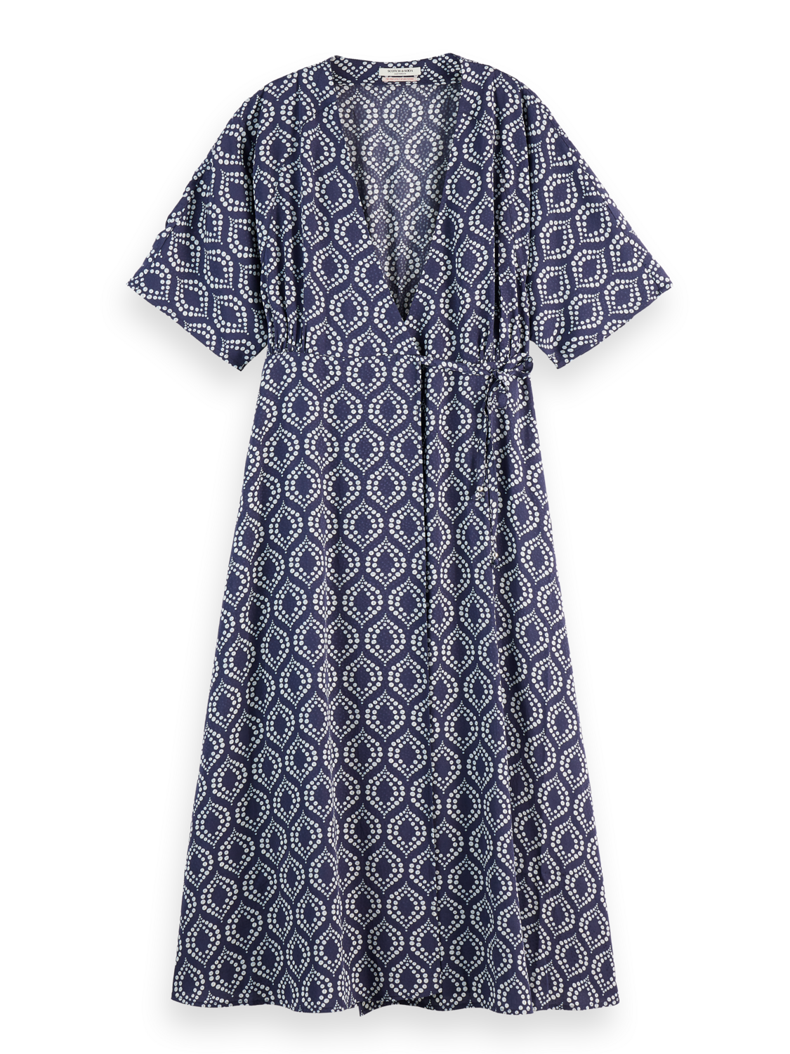 Jacquard Midi Wrap Dress