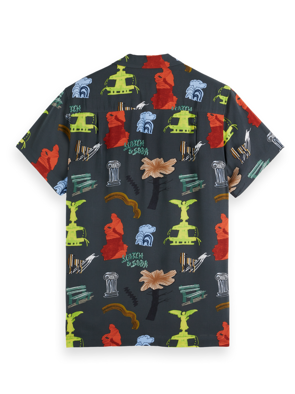 Regular Fit Short Sleeve Park Print Shirt