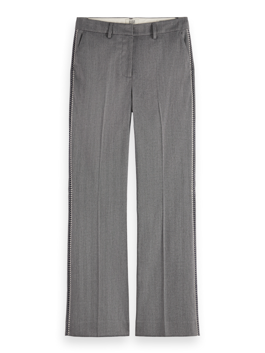 Violet Herringbone High Rise Flare Pant