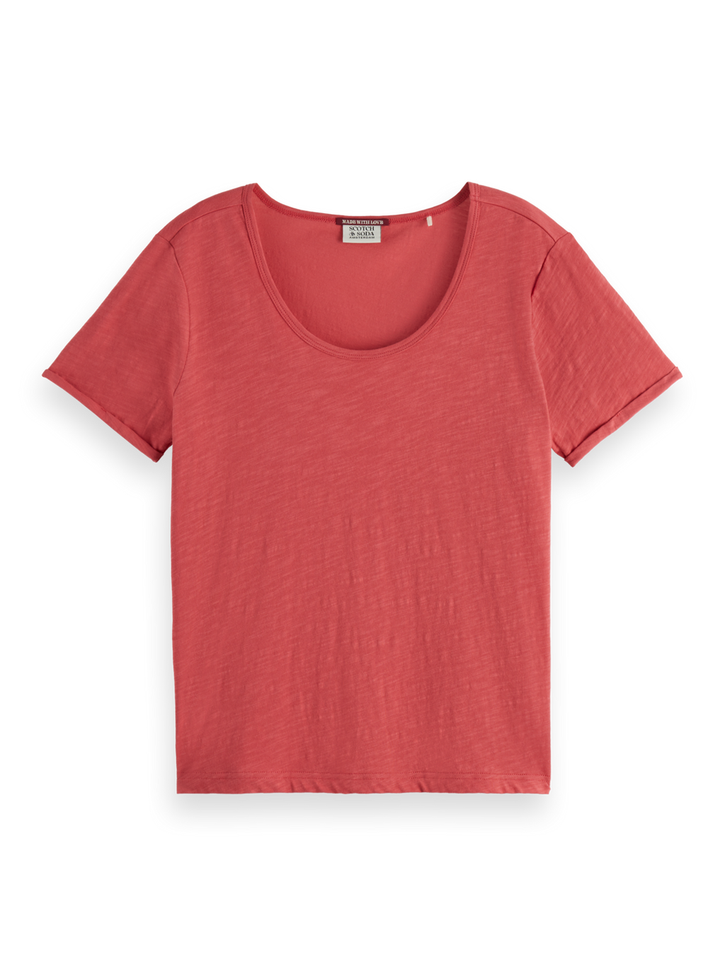 U-Neck Slub Regular Fit T-Shirt