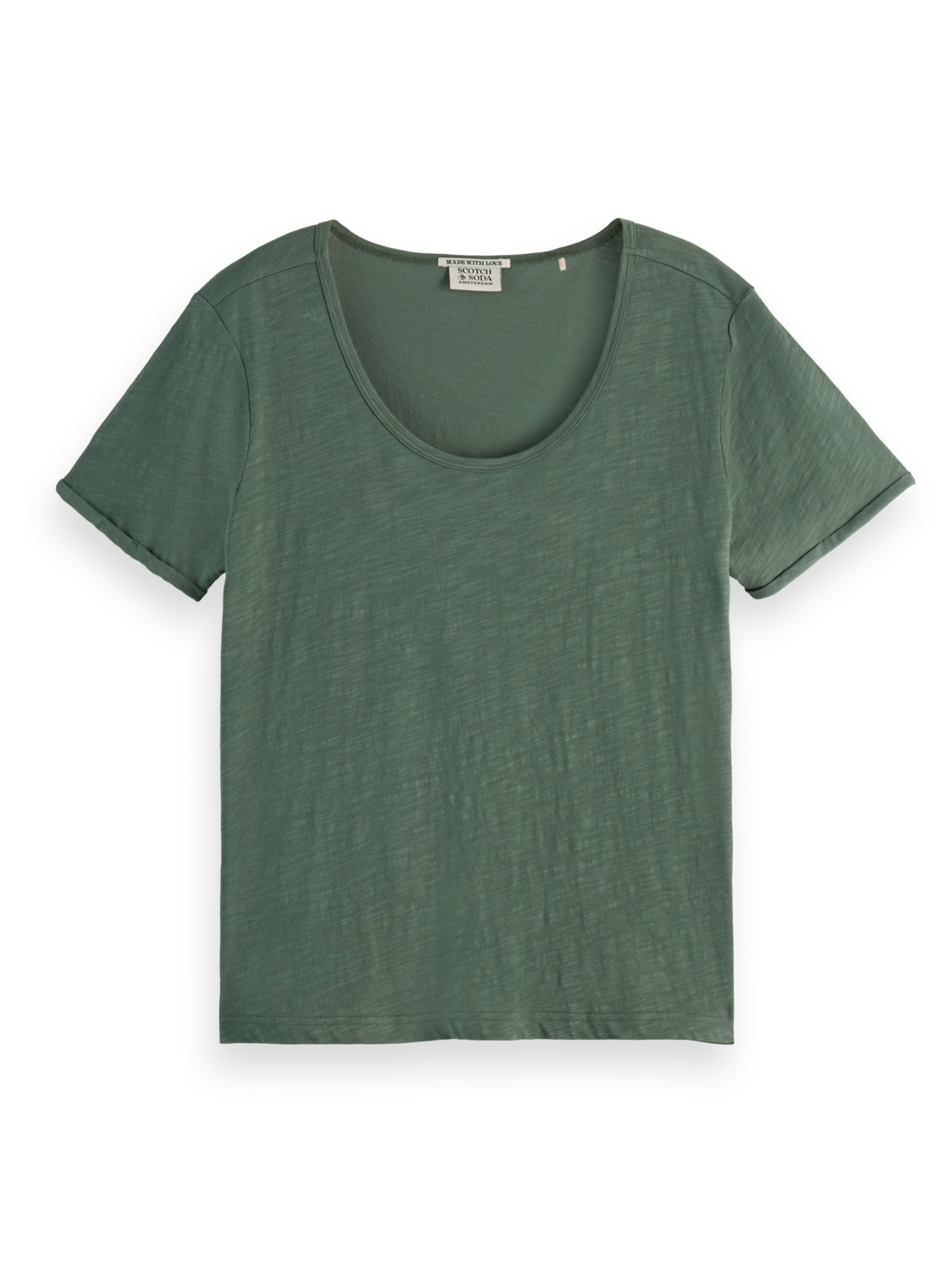 U-Neck Slub Regular Fit T-Shirt
