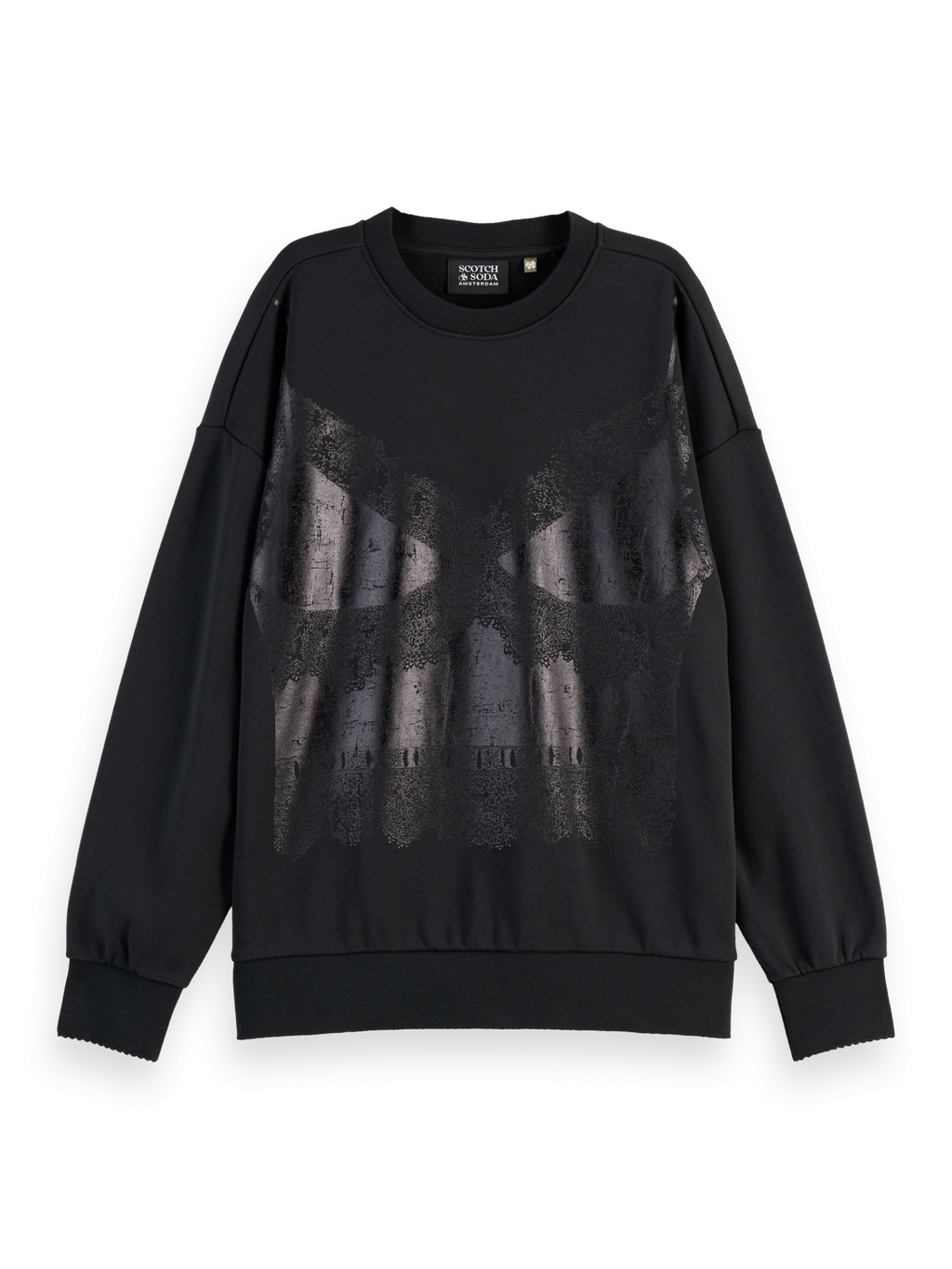 Foil Print Oversized Sweatshirt