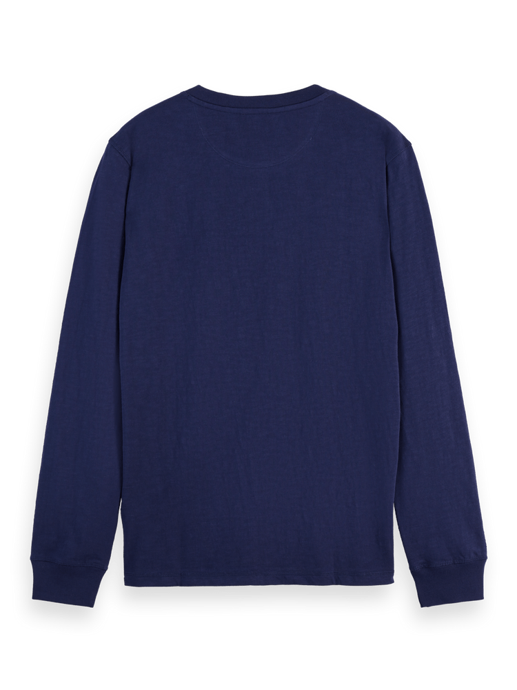 Slub Henley Regular Fit Long Sleeve T-Shirt