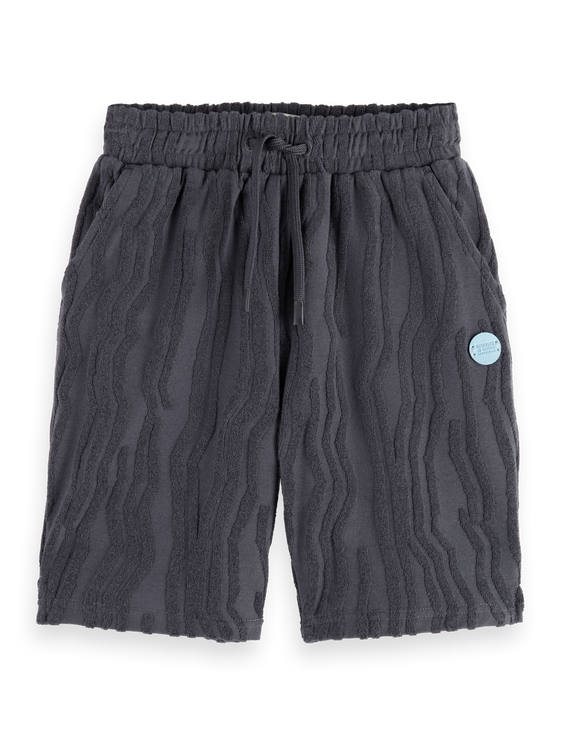 Boys' Mid-Length Terrycloth Jacquard Short