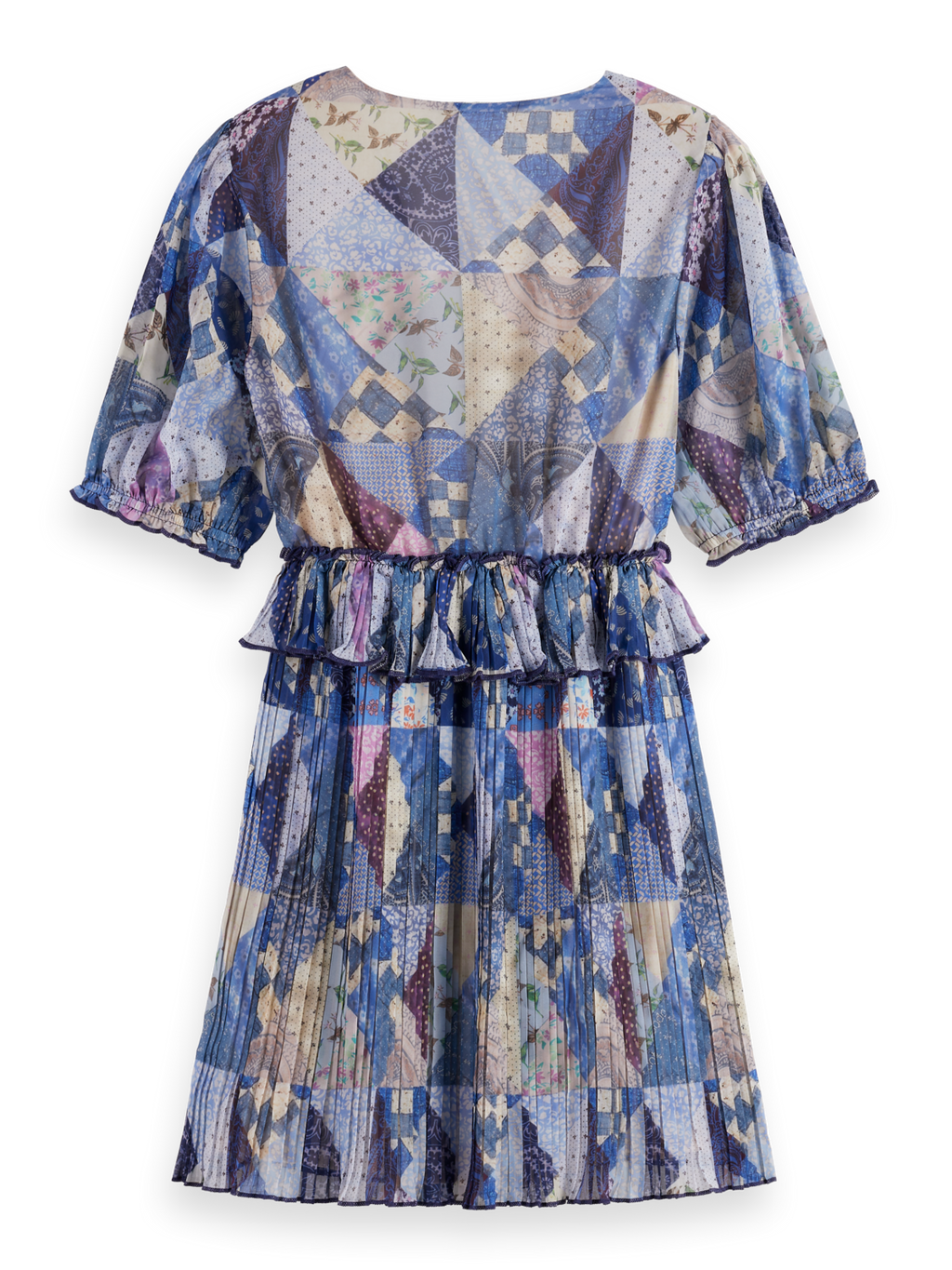 Quilted Pleated Mini Dress