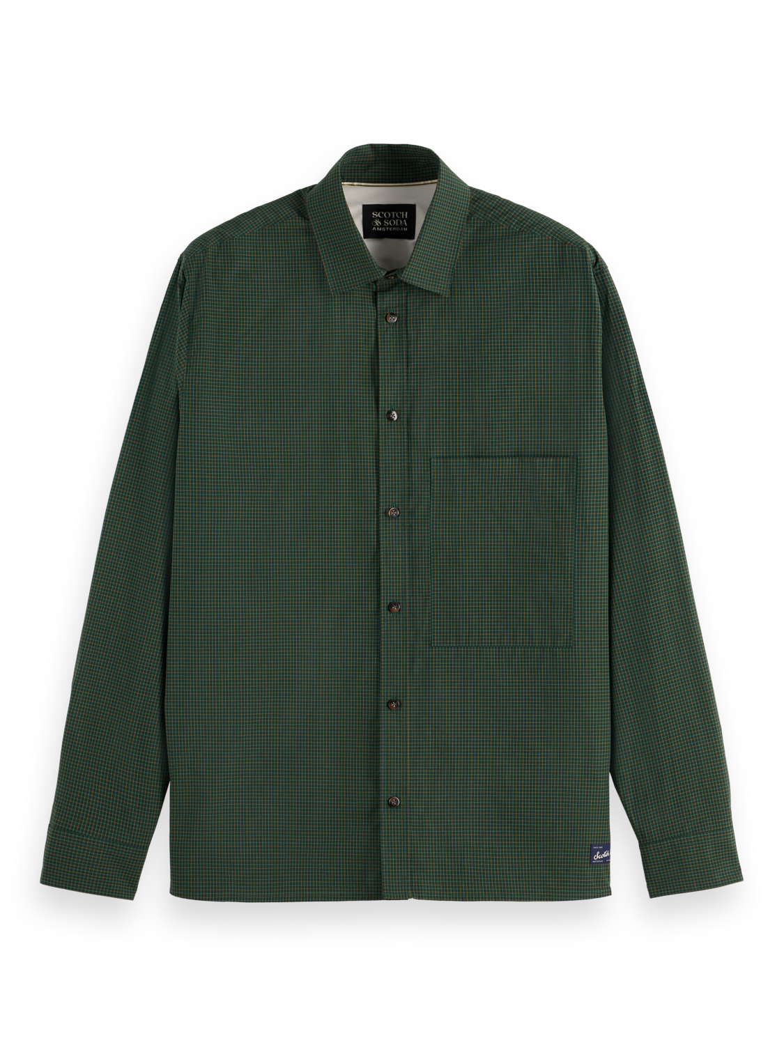 Relaxed Fit Yarn-Dyed Micro-Check Shirt