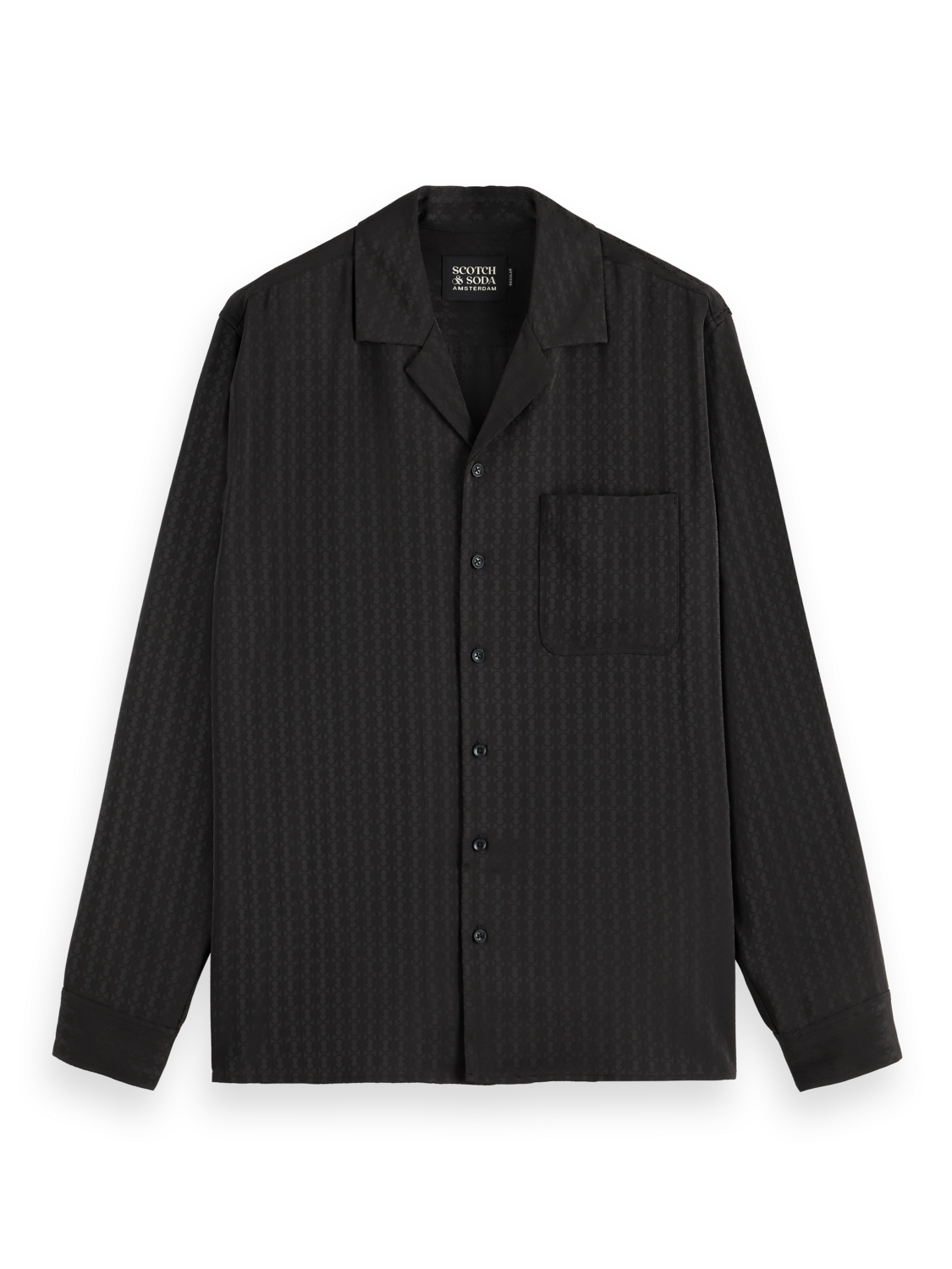 Jacquard Relaxed Fit Sateen Shirt