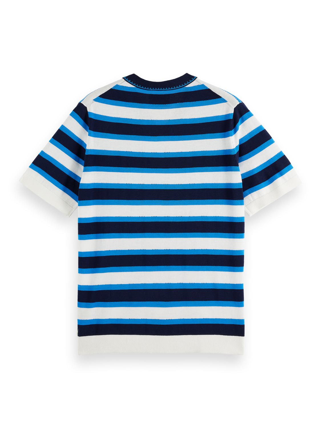 Striped Knit V-Neck T-Shirt