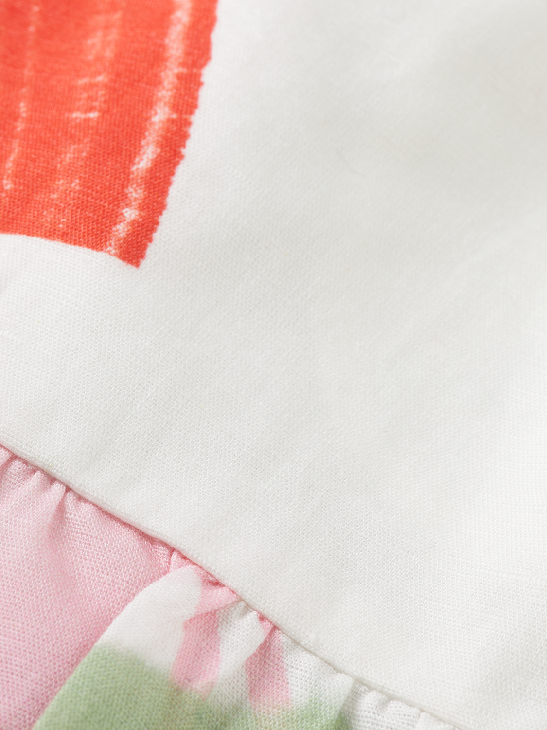 Girls' Linen-Blend Printed Short