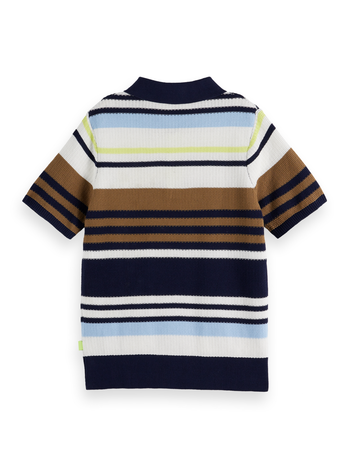 Boys' Structured Striped Knit Polo