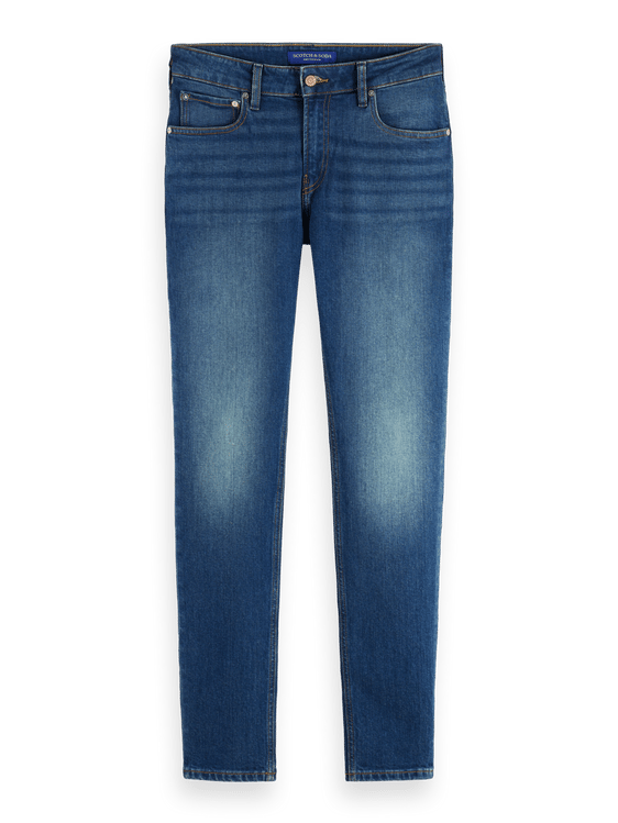 Scotch and Soda Amsterdam Organic Cotton Painted deals 3 X Logo Indigo Blue Jeans