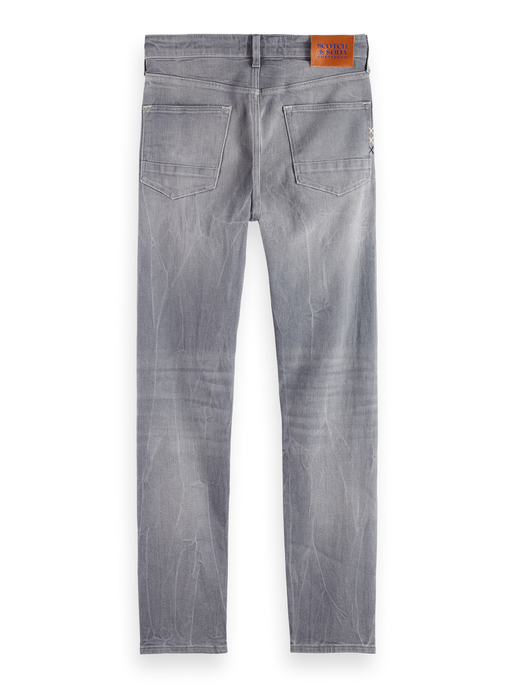 Lichtgrijze SCOTCH & SODA Slim Fit Jeans ESSENTIALS RALSTON WITH Recycled Cotton Grey Stone 213094 Lichtgrijze SCOTCH & SODA Slim Fit Jeans ESSENTIALS RALSTON WITH Recycled Cotton Grey Stone 213094