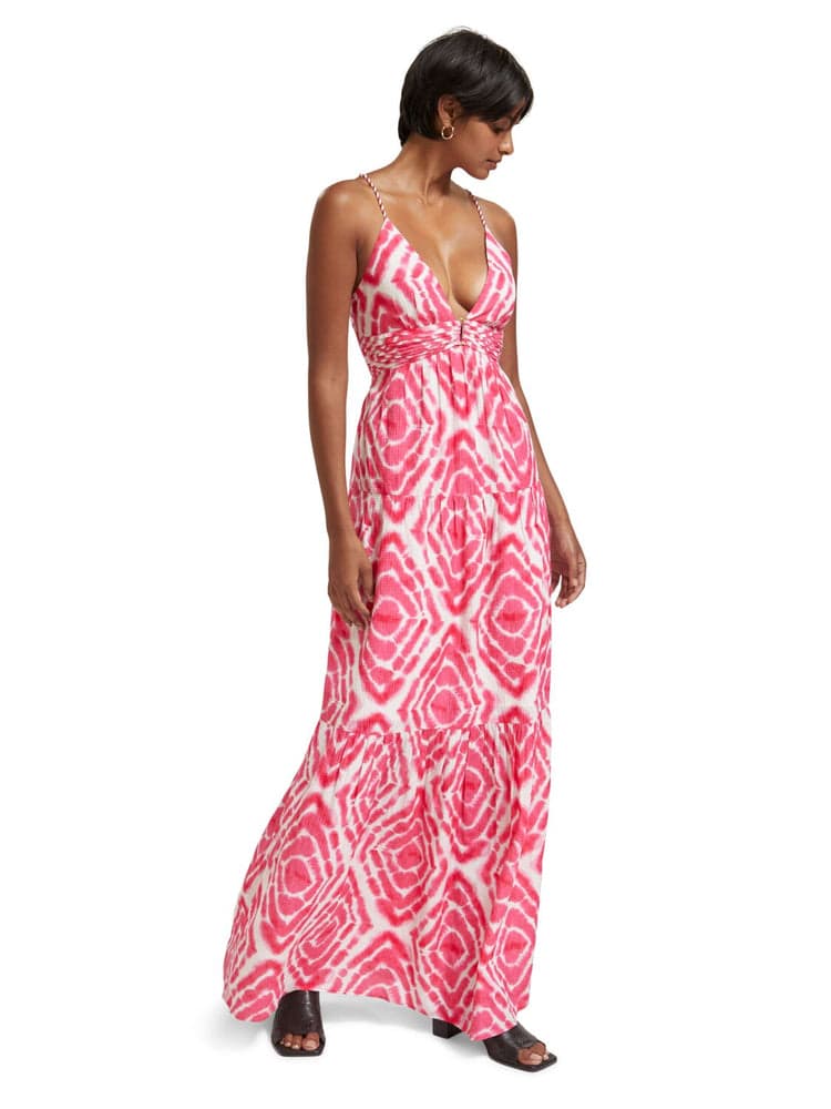 Open Back Tie Dye Maxi Dress