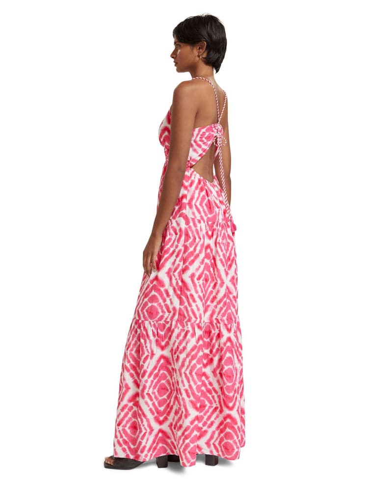 Open Back Tie Dye Maxi Dress