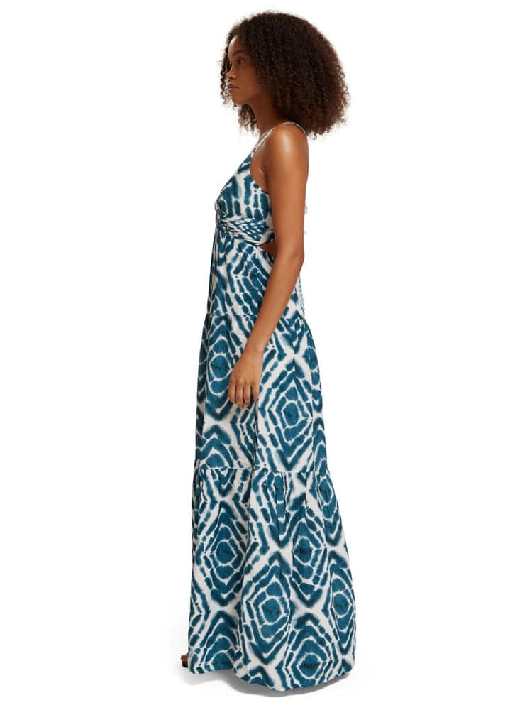 Open Back Tie Dye Maxi Dress