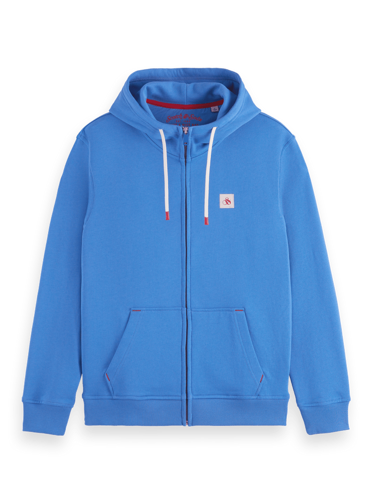 Essential Badge Logo Zip Up Hoodie