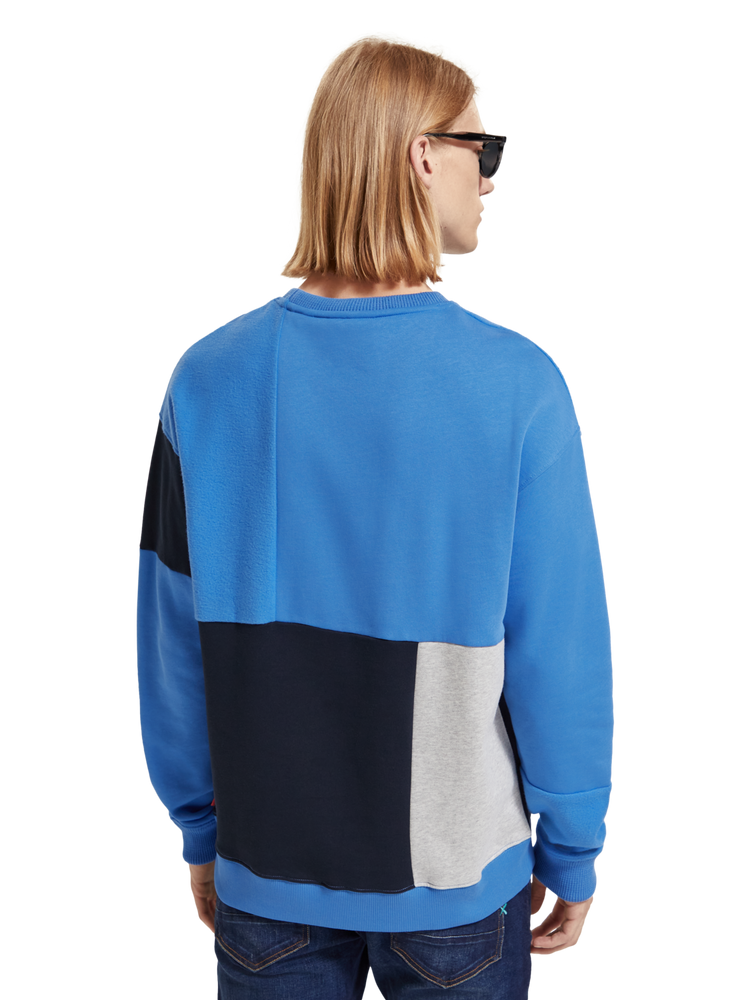 Relaxed Fit Color Blocking Sweatshirt In Organic Cotton