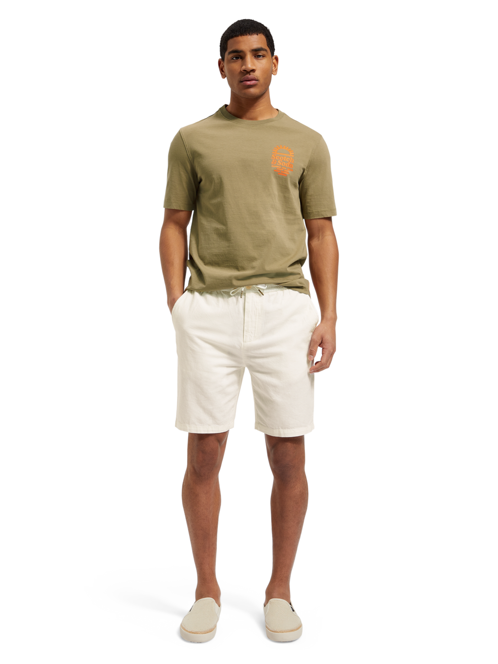 Fave Cotton-Linen Twill Bermuda