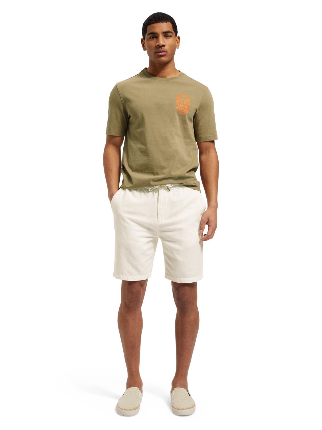 Fave Cotton-Linen Twill Bermuda