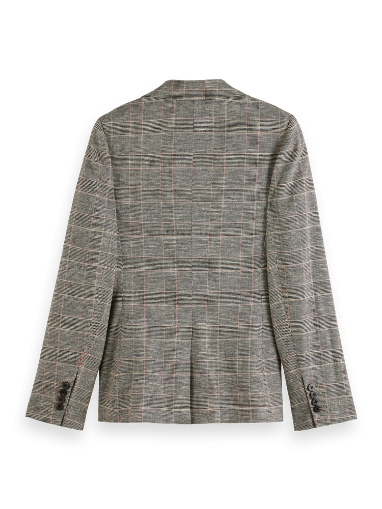 Prince Of Wales Check Single Breasted Blazer