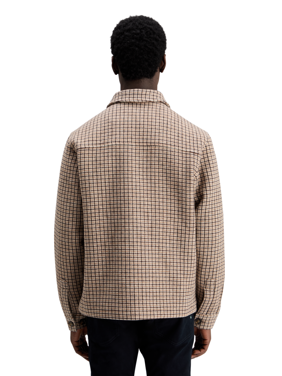 Wool Blend Zip-Thru Overshirt