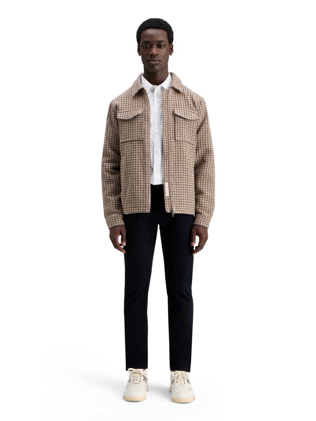 Wool Blend Zip-Thru Overshirt