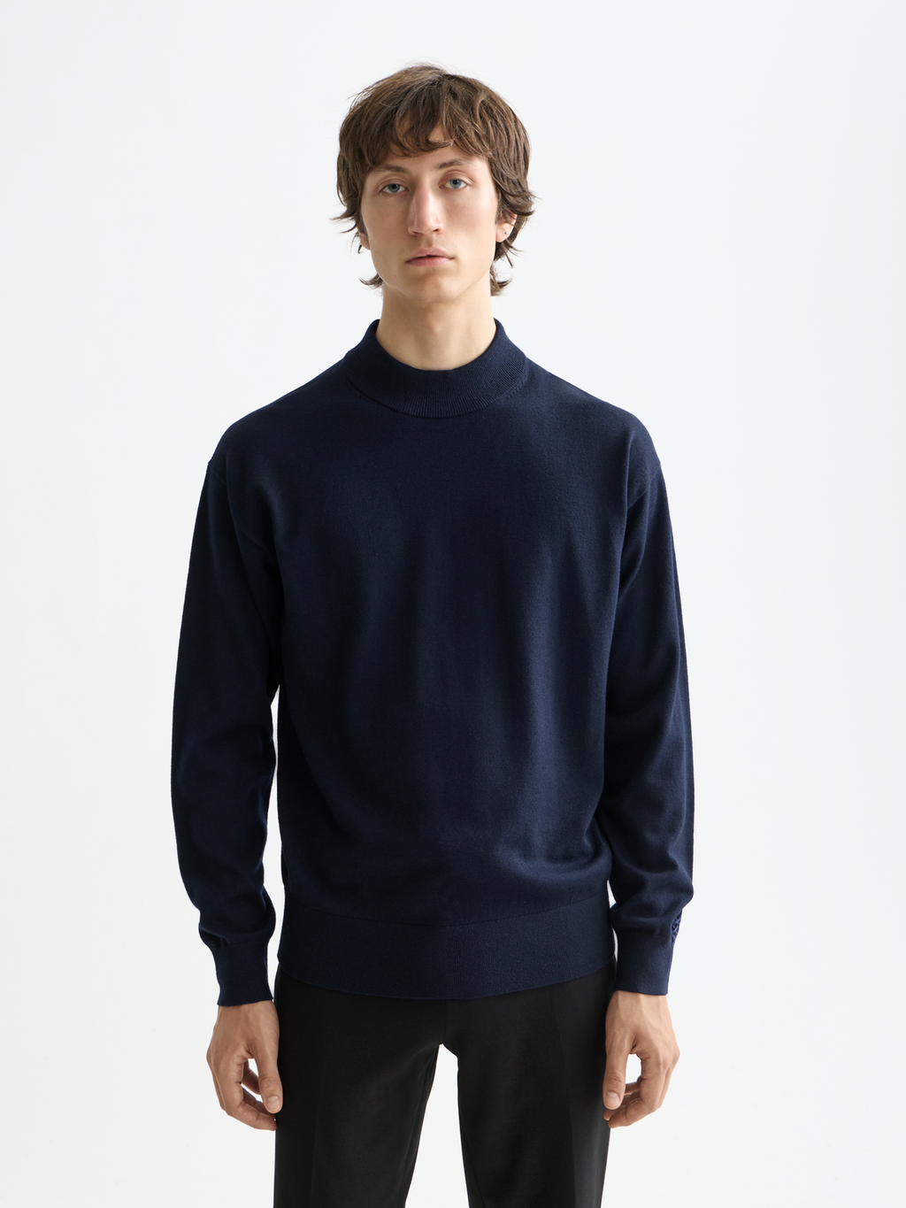 Core - Dropped Shoulder Mock Neck Pullover