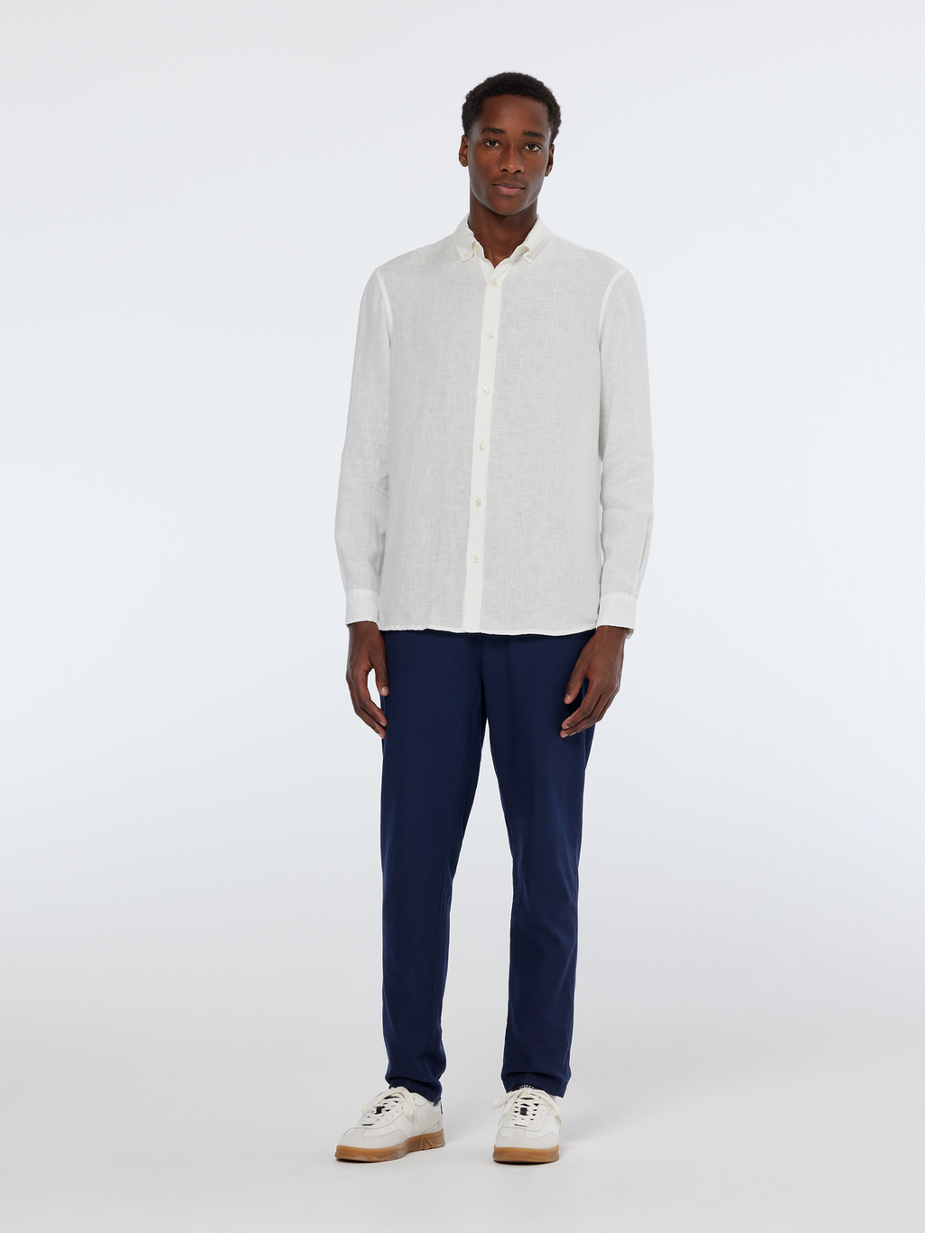 Essentials — Linen Long Sleeve Button-Down Shirt