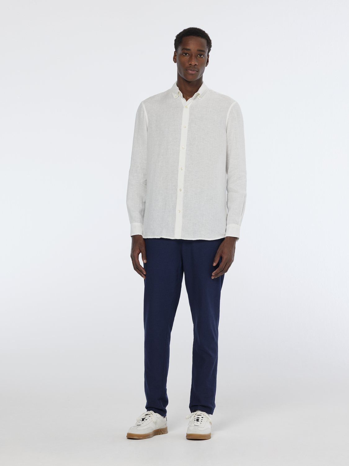 Essentials — Linen Long Sleeve Button-Down Shirt