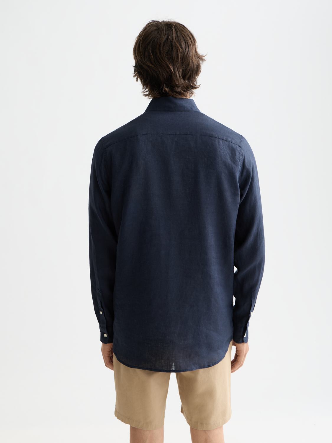 Essentials — Linen Long Sleeve Button-Down Shirt