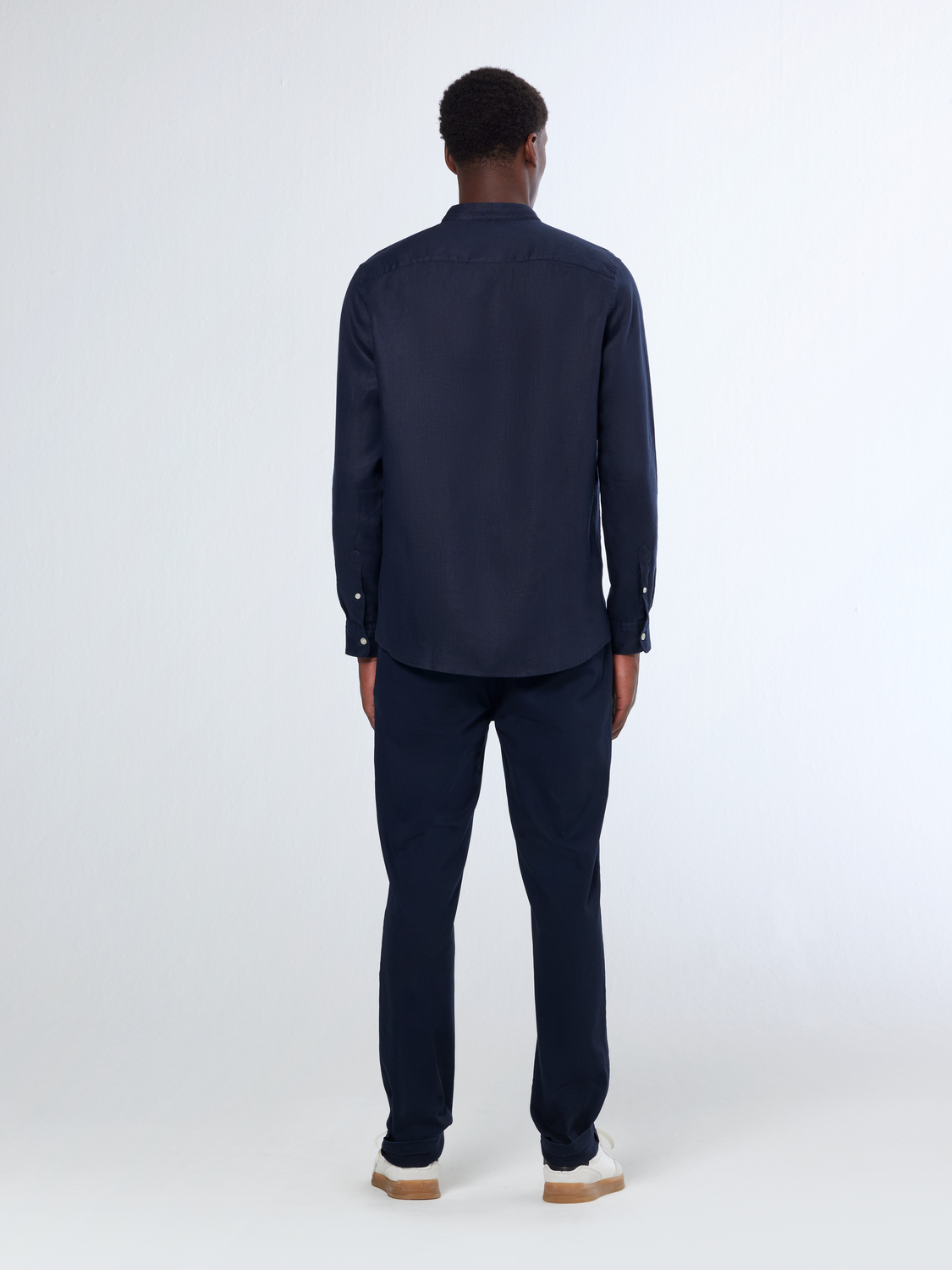 Essentials — Linen Stand Up Collar Shirt