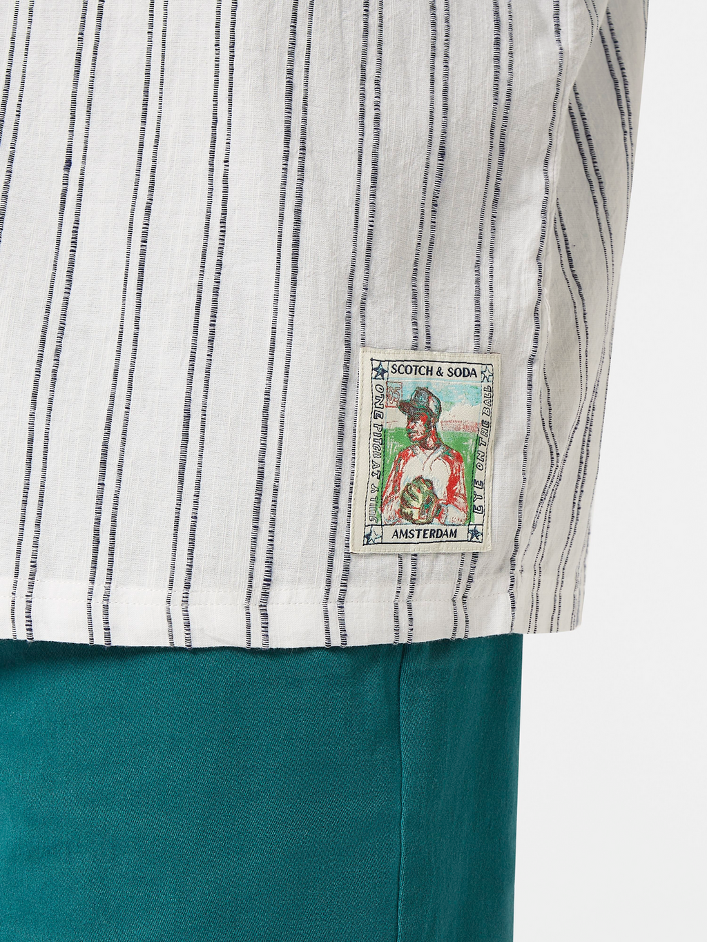 Relaxed-Fit Baseball Short Sleeve Shirt