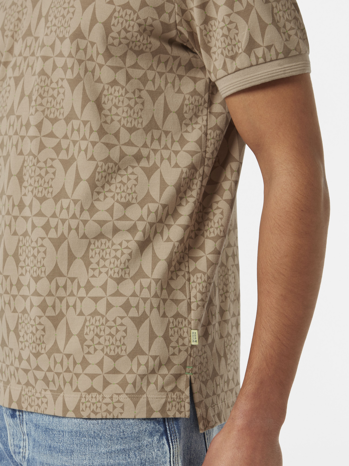 Micro Diamond Print Polo