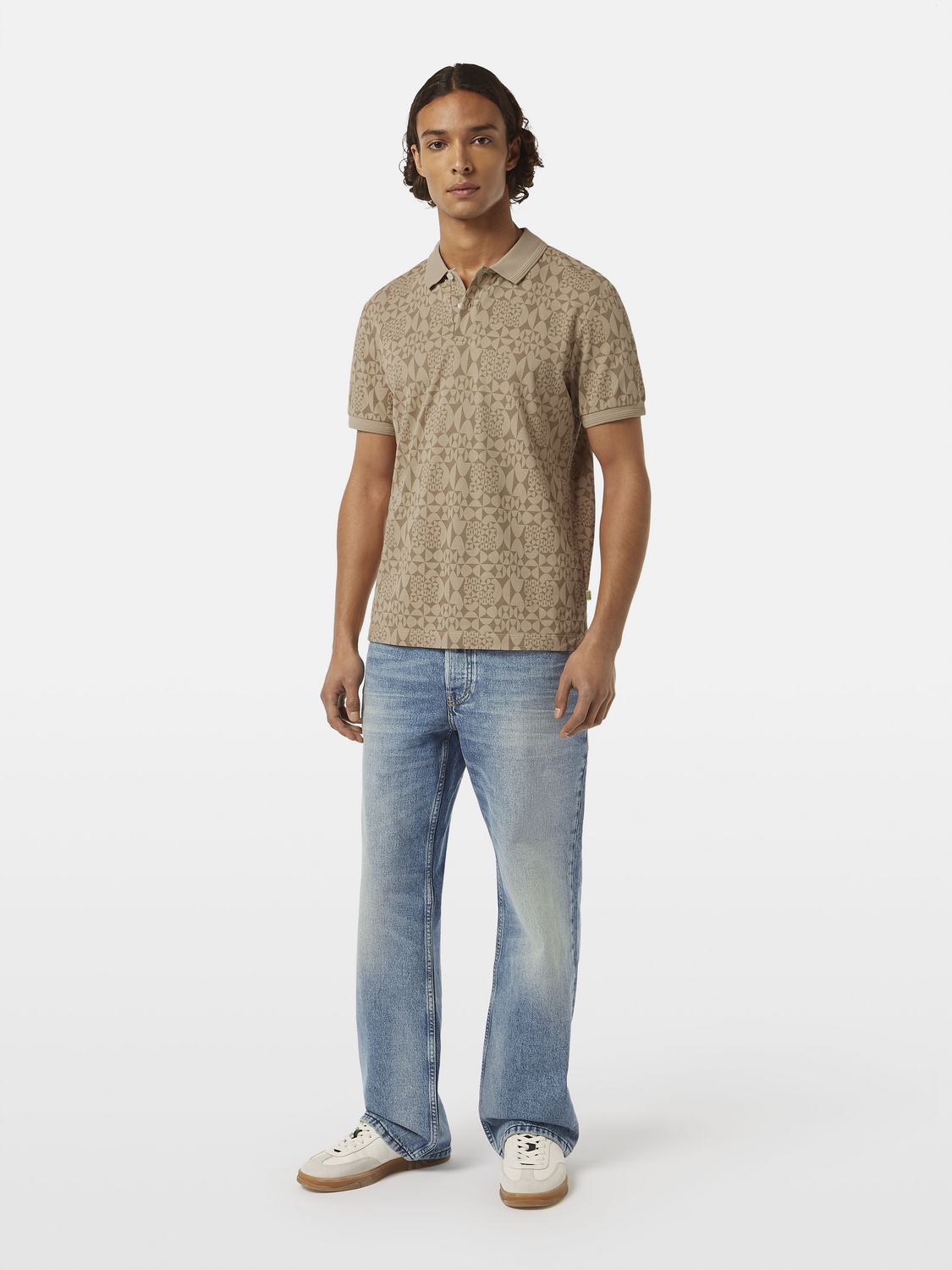 Micro Diamond Print Polo