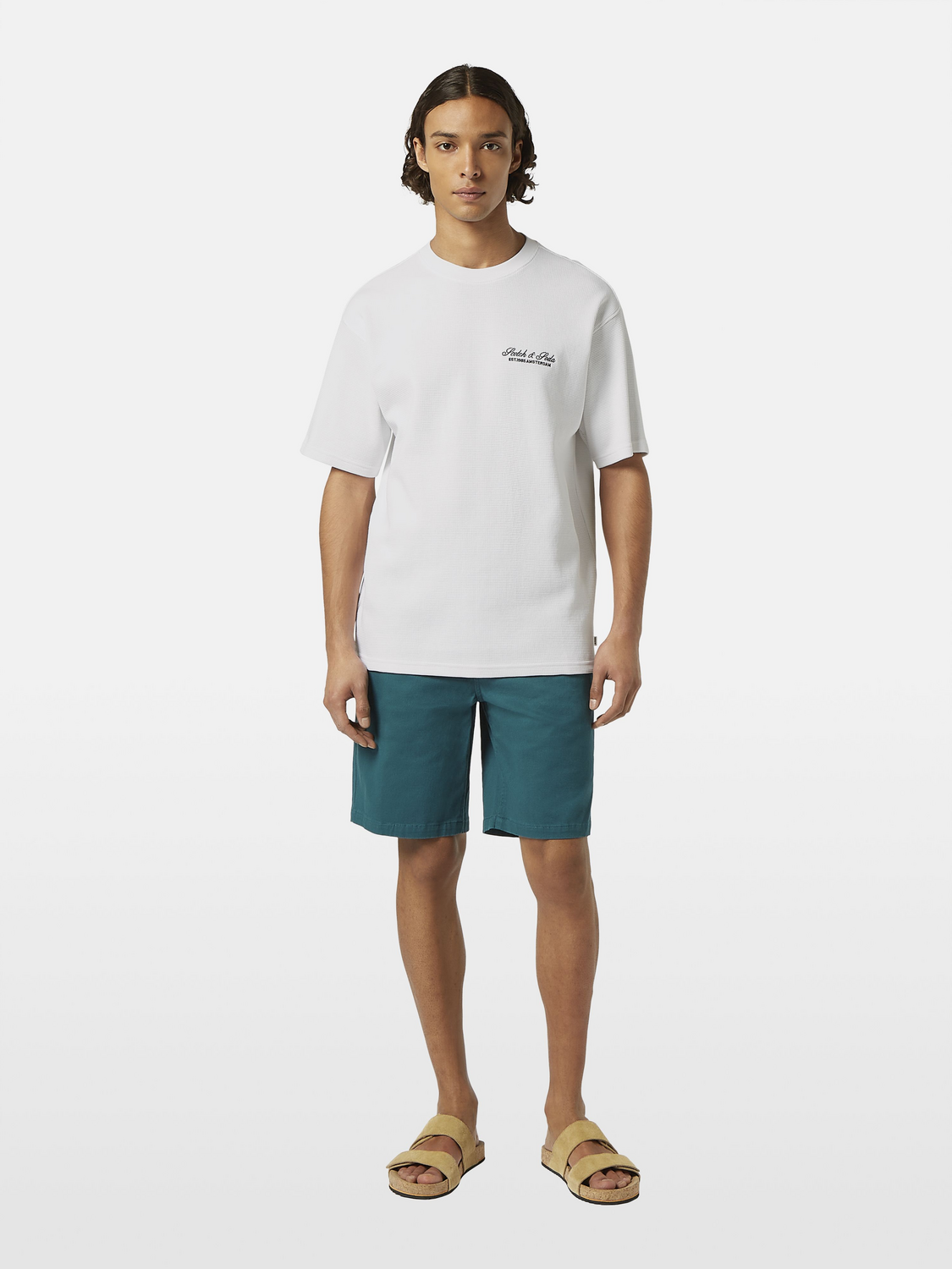 Relaxed Fit Waffle Logo T-Shirt