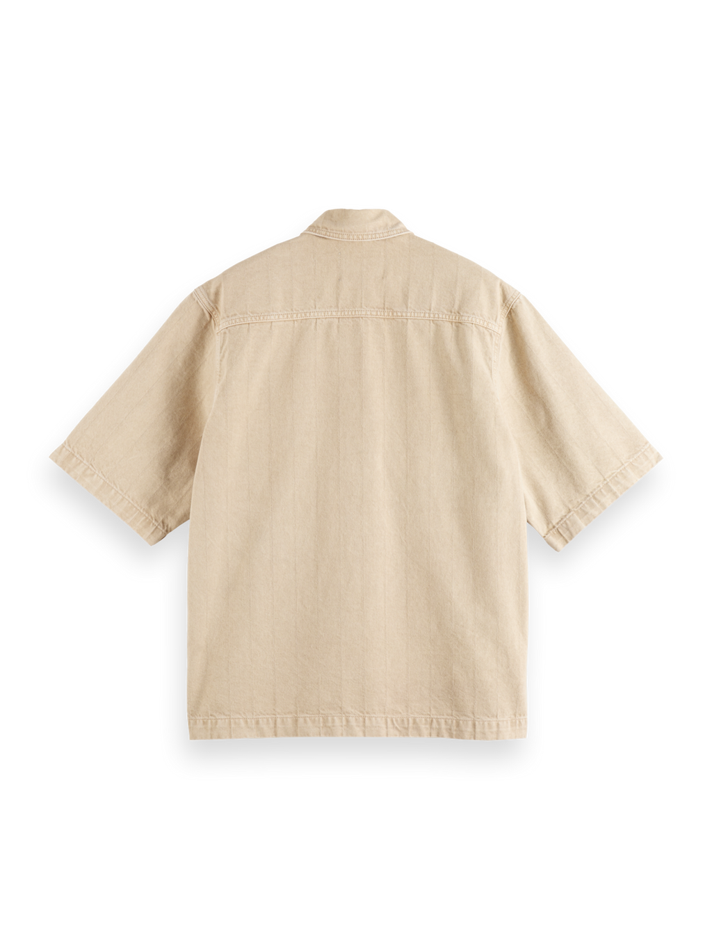 Short-Sleeve Washed Denim Shirt | Desert Sand