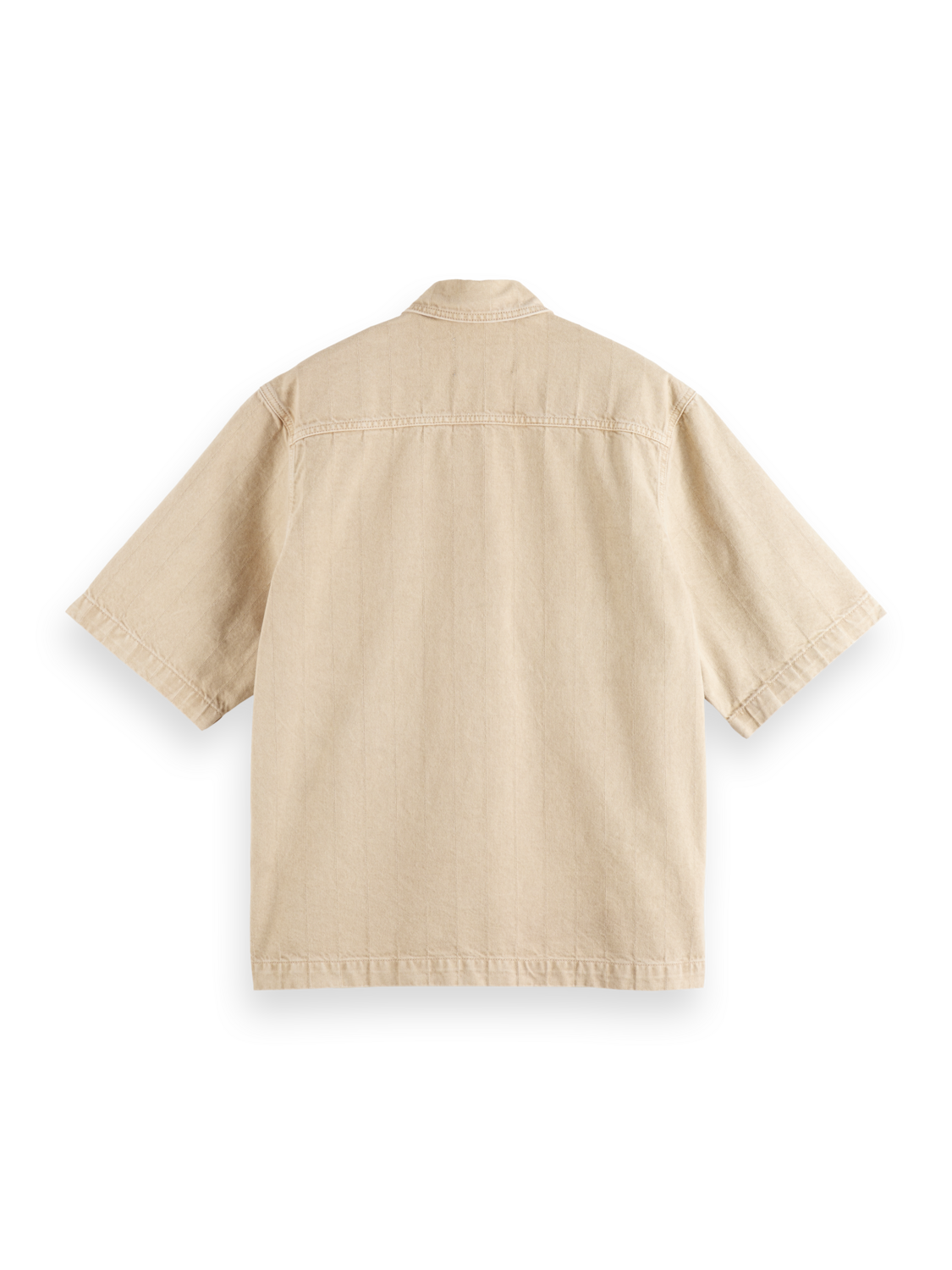 Short-Sleeve Washed Denim Shirt | Desert Sand