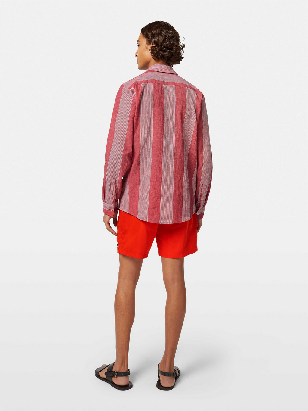 Crinkled-Stripe Regular Fit Shirt