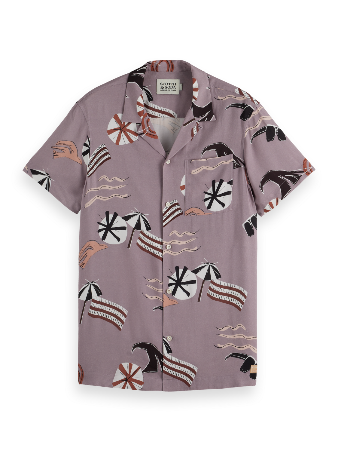 Regular-Fit Viscose Short Sleeve Shirt