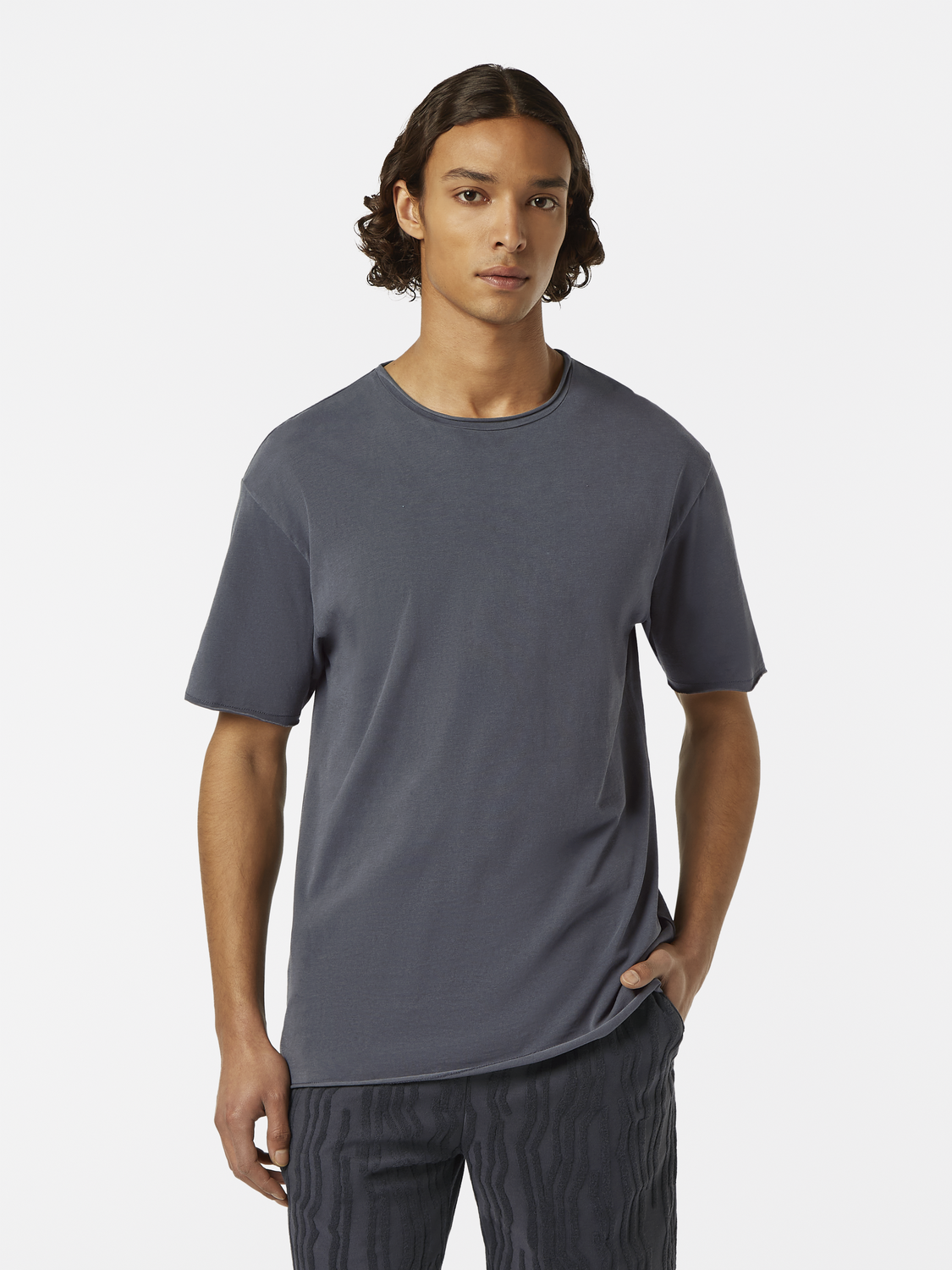 Relaxed-Fit Raw Edge T-Shirt