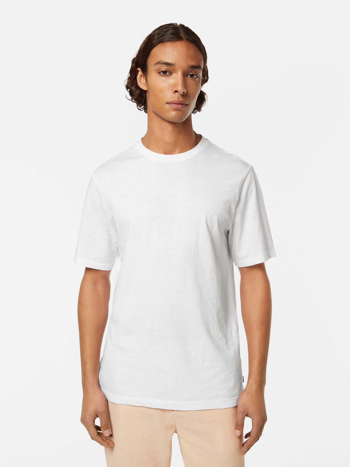 Regular Fit Cotton-Linen T-Shirt