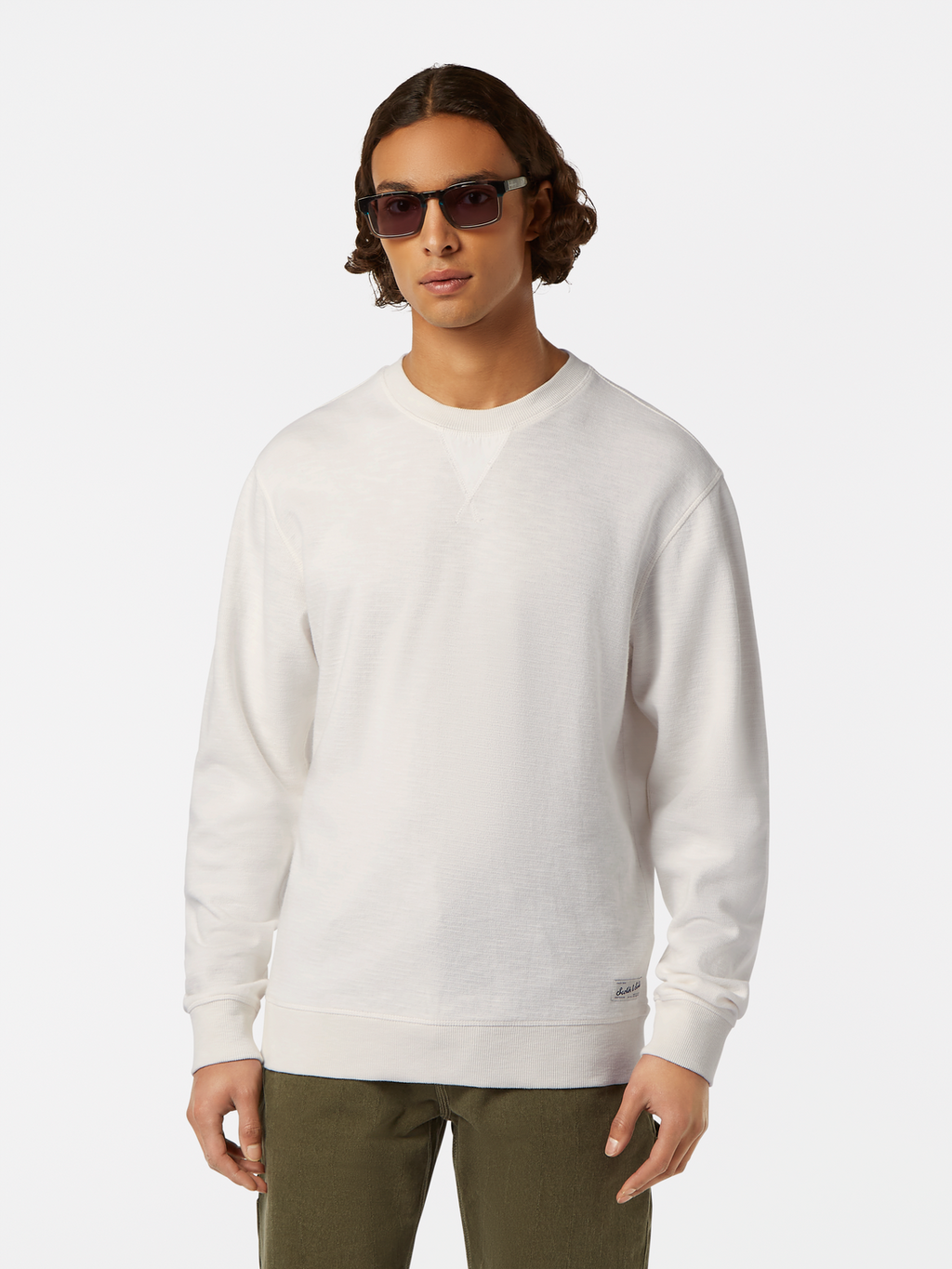 Regular-Fit Garment-Dyed Slub Sweatshirt