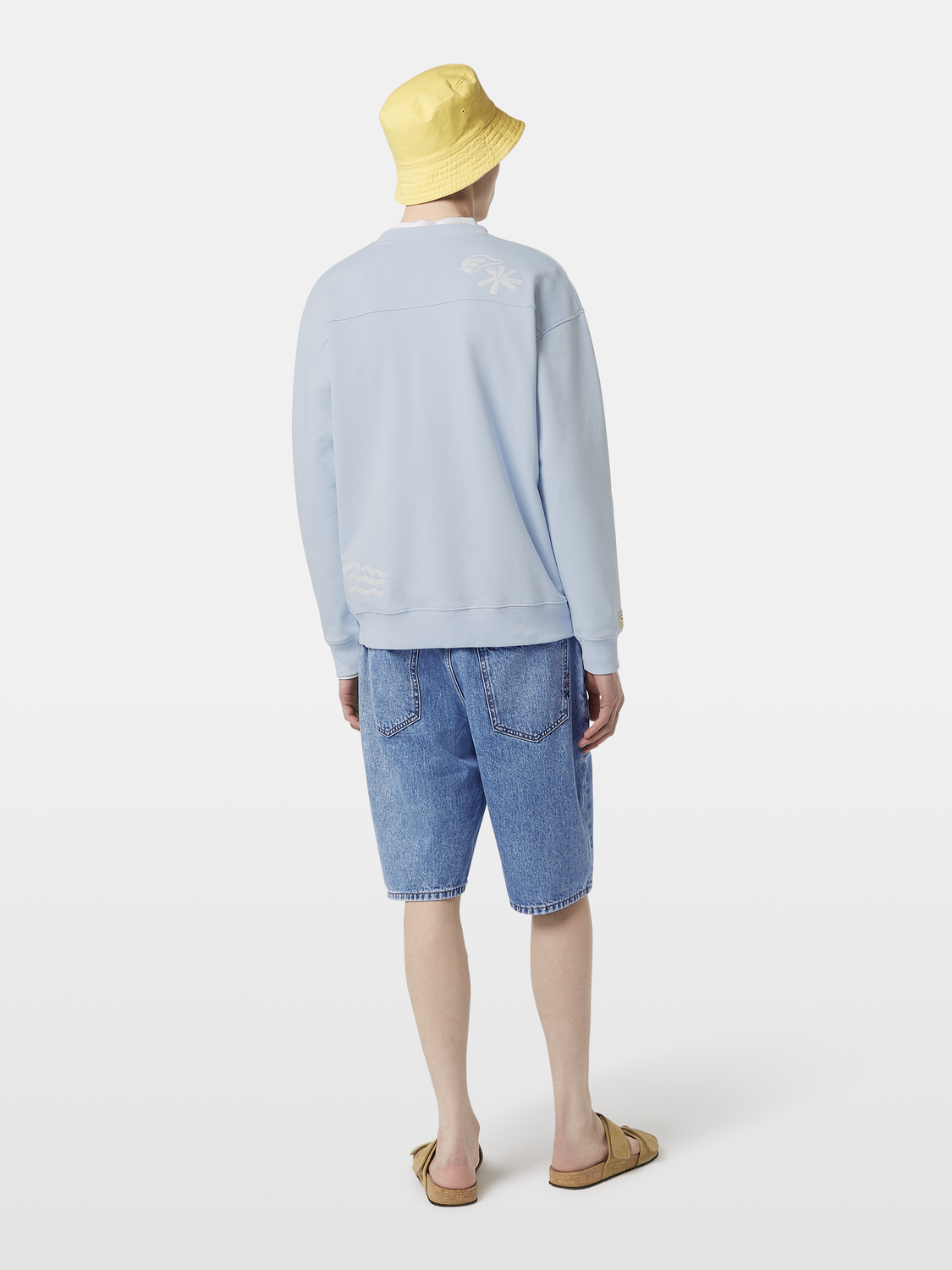 Relaxed-Fit Slub Embroidered Sweatshirt